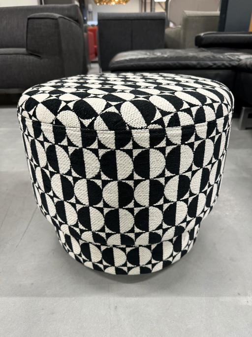 Jess Design Tray Poef zwart wit
