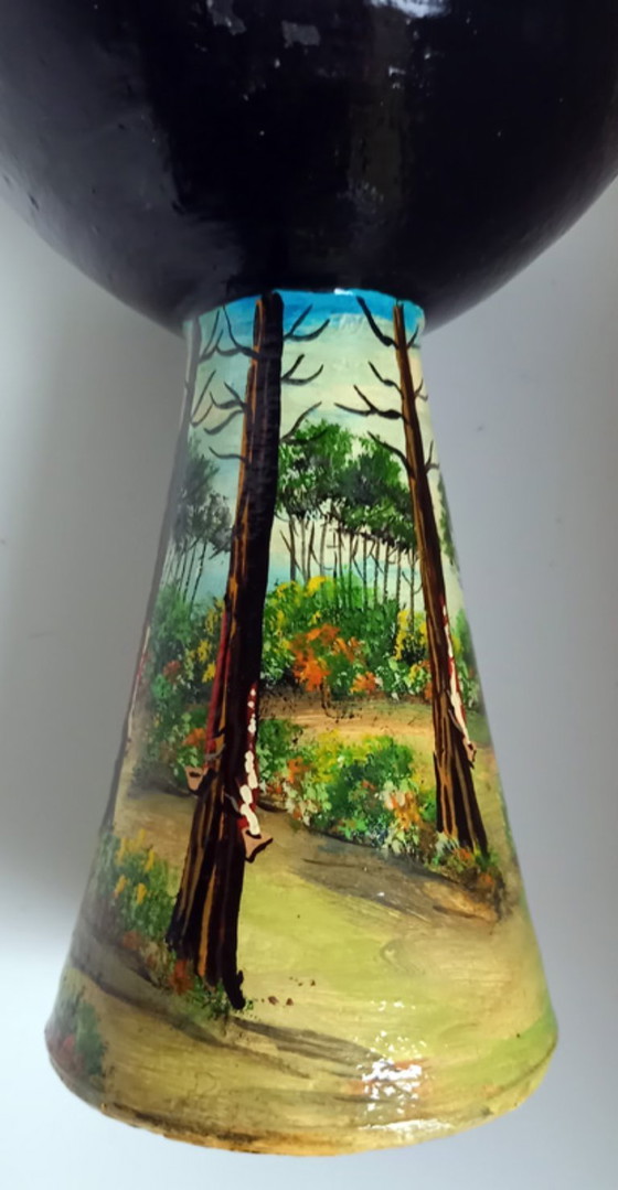 Image 1 of Pair of vintage Basque pottery – glazed ceramic – signed G. Defly (1950s)