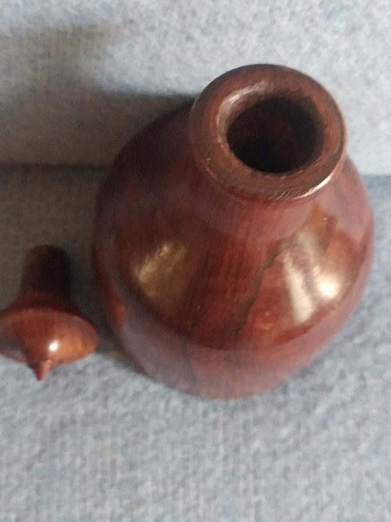Image 1 of Botella decorativa de madera de palisandro de los años 50