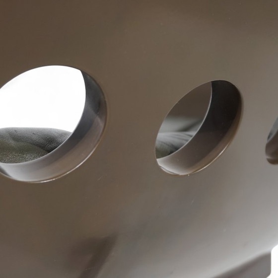 Image 1 of Stoll Giroflex 7112 Space Age leather office chair by Martin Stoll, 1970