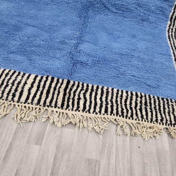 Alfombra bereber tradicional grande hecha a mano, azul, tamaño 3/4 M – Accupunto, Wool (photo 4 of 7)