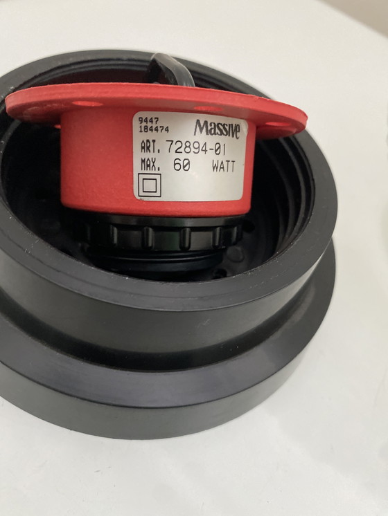 Image 1 of Lampada da soffitto vintage massiccia - lampada da parete nera anni '70