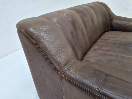 Canapé deux places DS 44 en cuir marron Buffalo de De Sede – Canapés 2 places, Leather (photo 11 of 15)