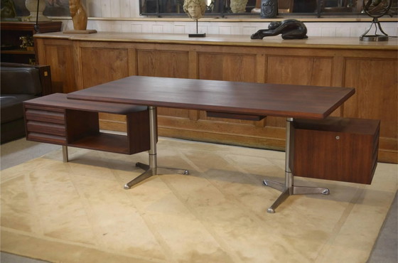 Rosewood desk model T95 by Osvaldo Borsani for Tecno 1960s, Italian Design (photo 12 of 17)