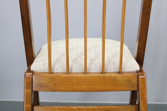 Image 1 of 1970 Ensemble de quatre chaises de salle à manger en hêtre, Allemagne de l'Ouest