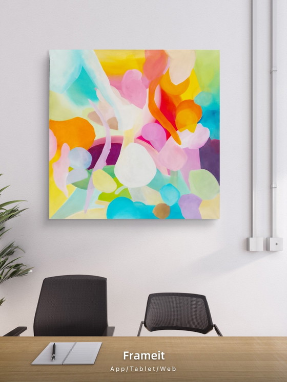 Acrylic painting #Homeberry 100x100cm – joart, Paintings & Drawings, Canvas (photo 12 of 15)