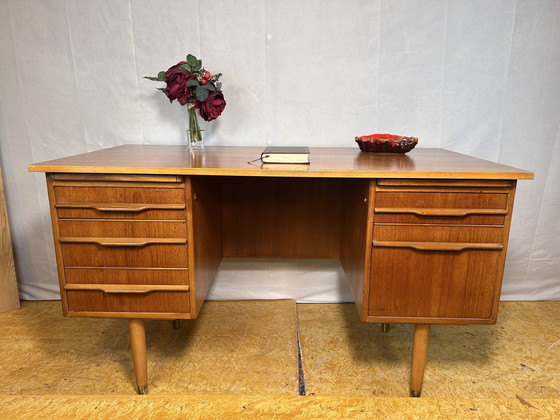 Image 1 of Mid-Century Retro Vintage Teak Desk – 1960s Danish Design  