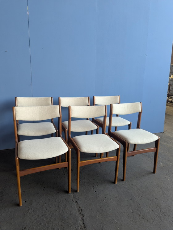 6x Teak Mid Century Dining Chairs - Erik Buch – Wood (photo 11 of 13)