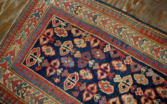 Image 1 of Alfombra armenia antigua Gandzak hecha a mano, 106 cm x 222 cm (3,5' x 7,3'), década de 1880 - 1B519
