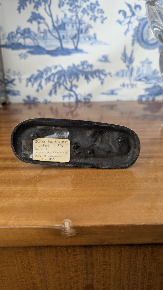 Image 1 of Jules Moigniez (1835-1894) Cheval en Bronze courant à la souche épreuve signé sur la terrasse XIXème