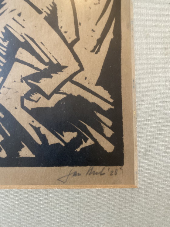 Image 1 of Expressionistischer Holzschnitt, 1928, Jan Hubert