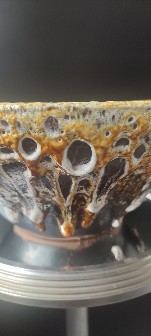 Large "Fat Lava" Volcanic Bowl - A Character Piece (1960/70)