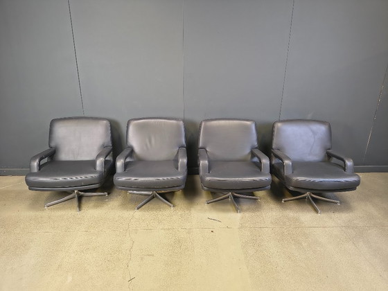 Image 1 of Set of 4 swivel chairs by Bernd Munzebrock for Walter Knoll, 1970s