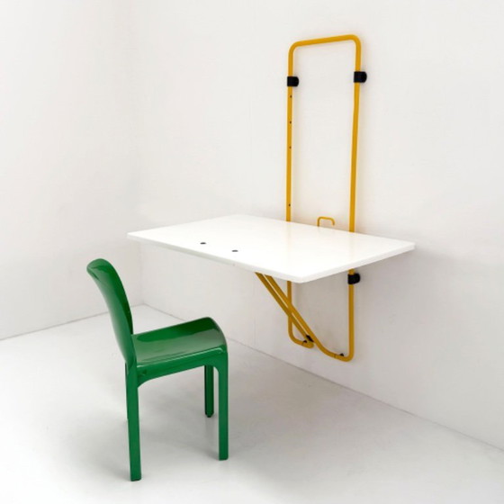 Image 1 of Clino Tubular Folding Wall Table by Mario Mazzer for Magis, 1980s