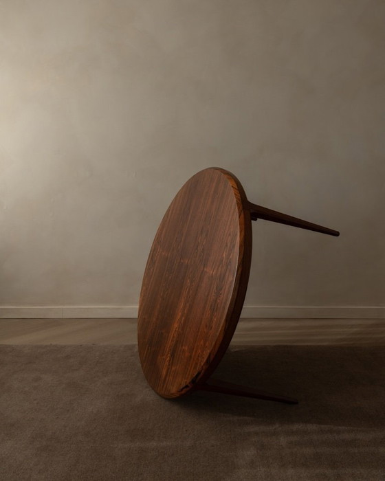 Image 1 of Vintage Rosewood Coffee Table (Model 283) by Johannes Andersen for CFC Silkeborg | Danish Modern Round Table