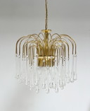 Lampadario a cascata in vetro di Murano XL, anni '70