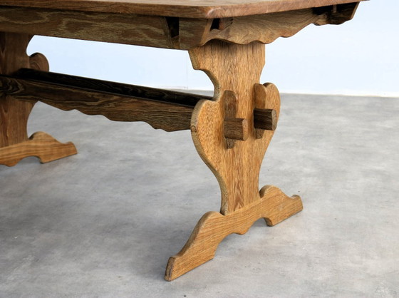 Image 1 of Table à manger danoise extensible brutaliste