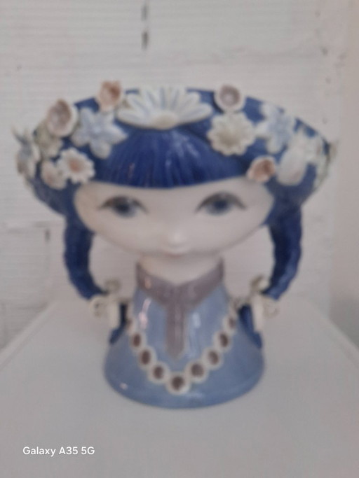 Lladro Cabeza De Primavera – vazen, Ceramic