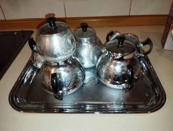 Image 1 of Servizio da tè e caffè vintage russo, prodotto in URSS negli anni '70.