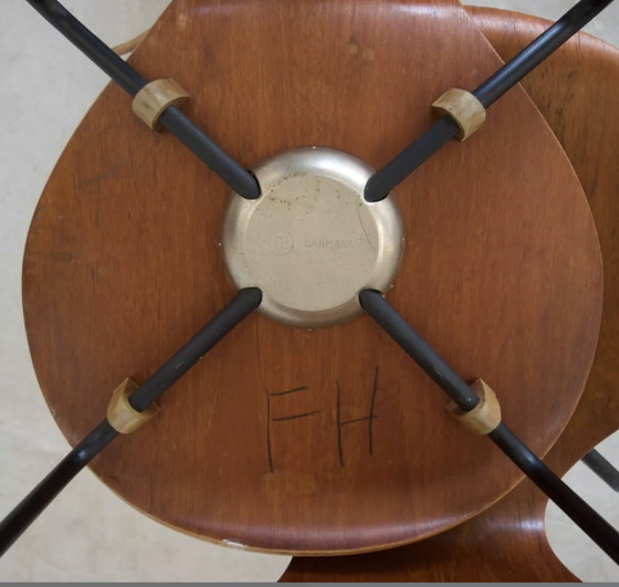 Image 1 of Modell 3107 Esszimmerstühle aus Teakholz von Arne Jacobsen für Fritz Hansen, 3er-Set
