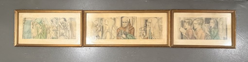 Jan Toorop 1859-1928 / 3 Lithographies et sérigraphies originales - Le Sacrifice 1927