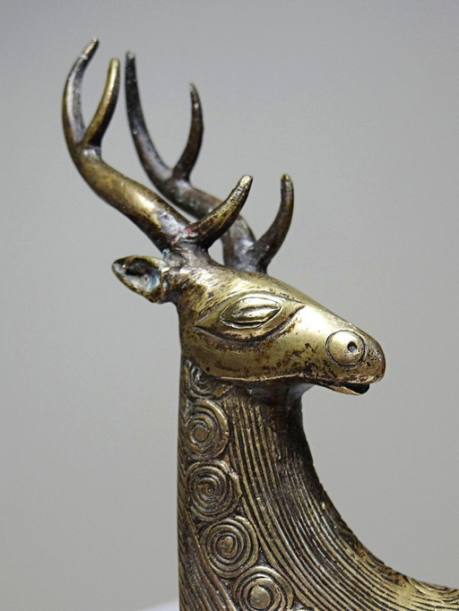 Decoratief messing hert Dhokra India vintage handwerk