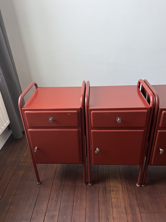 Image 1 of Industrieel design, nachtkastje, Mertens Mortsel, vintage 50, Mertens Mortsel