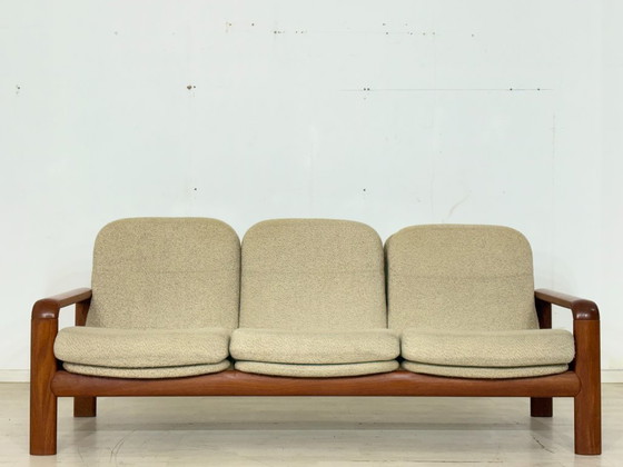 Image 1 of Vintage Dyrlund Teak Sofa | Solid Wood 3-Seater Couch | Design Classic