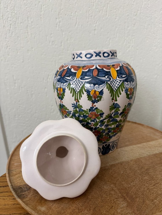 Image 1 of Royal Tichelaar Makkum lidded vase