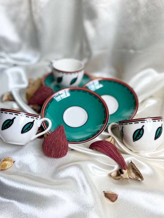 Image 1 of Villeroy Boch Service à café - Città & Campagna - 3 tasses + soucoupes - années 90