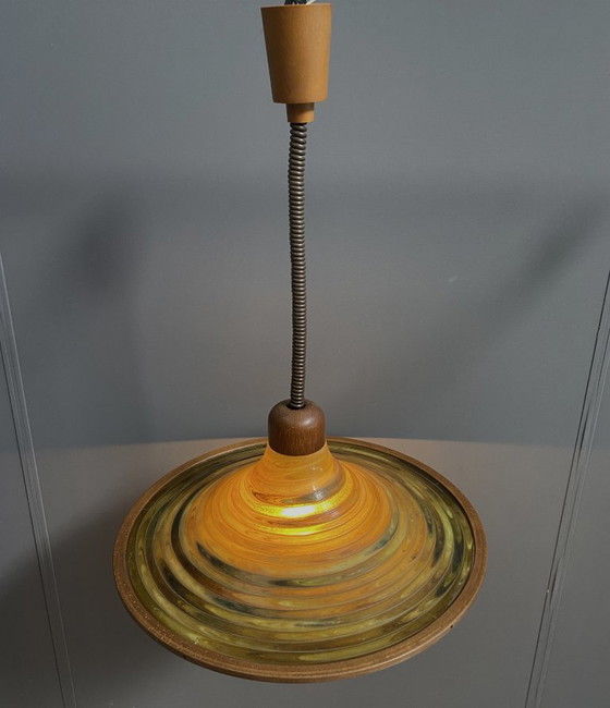 Pendelleuchte von Temde aus den 1970er Jahren – Pendelleuchten, Plastic, Wood (photo 11 of 16)