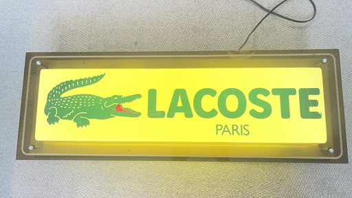 Vintage Lacoste reclamelichtbak