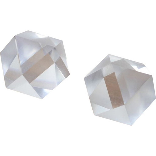 Paire de formes géométriques scientifiques en plexiglas, Pays-Bas 1970