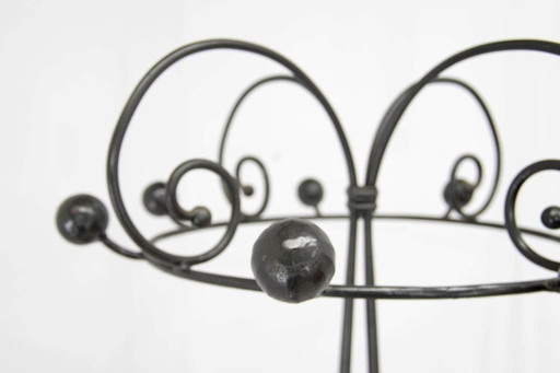 Vintage Italian Iron Coat Rack 1980s