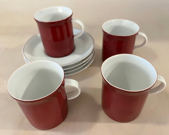 Rosenthal Berlin Secunda Purpur, Coffee pot with 4 cups, Design H. Th. Baumann – Crockery, Porcelain (photo 9 of 10)