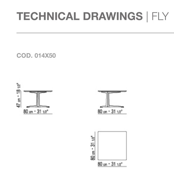 Image 1 of Flexform Fly Over Tisch 80X80Cm Ausstellungsraum Massivholz