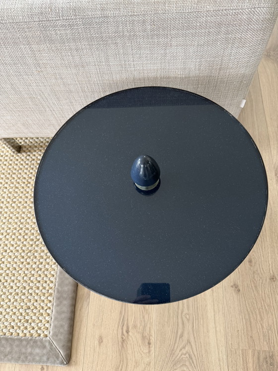 Leolux Exclusive Design Small Table Blue Glass. – Side tables, Wood (photo 2 of 9)