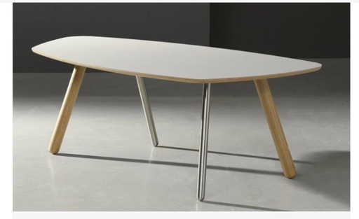 Dining Table Design by Dick Spierenburg and Karel Boonzaaijer – eettafels, polished steel, Wood