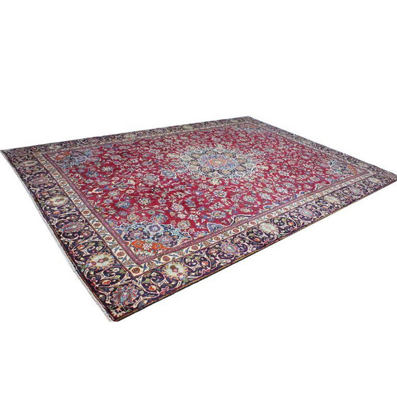 Image 1 of Hand-knotted Persian carpet Mashhad 370x270