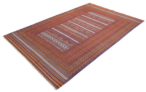 Tapis Afghan Kelim Deco Art tissé à la main Nouveau 285 x 187 cm
