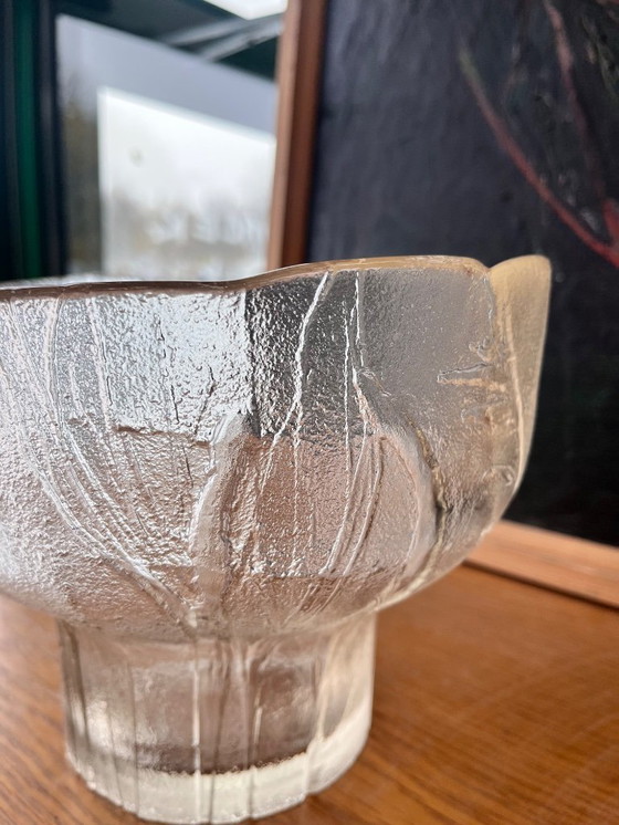 Image 1 of Kaija glass bowl designed by Aarikka for Humppila, Finland, 1960s