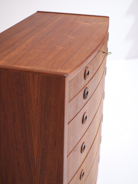 Image 1 of Hoge ladekast teakhout Deens vintage 1960s