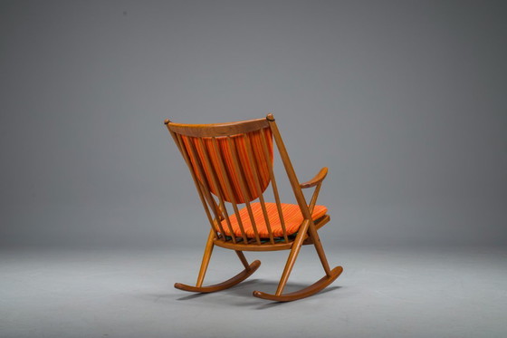 Image 1 of Chaise à bascule No. 182 en teck par Frank Reenskaug pour Bramin, années 1960