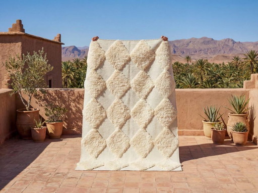 Tapis Beni Ouarain en laine authentique 250cmx200cm