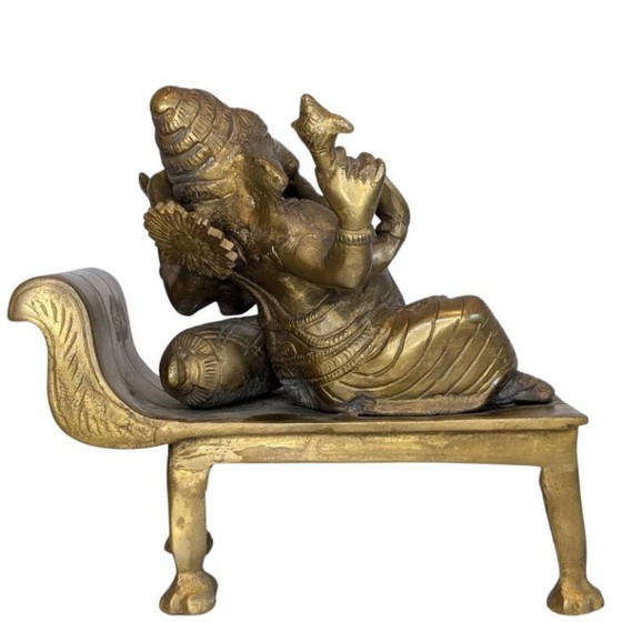 Antique Bronze Reclining Ganesha – 117 – Sculpture (photo 5 of 8)