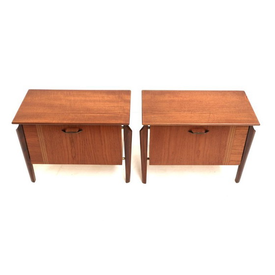 Image 1 of 2x Vintage nachtkastje van Louis van Teeffelen voor Wébé uit de jaren ’60