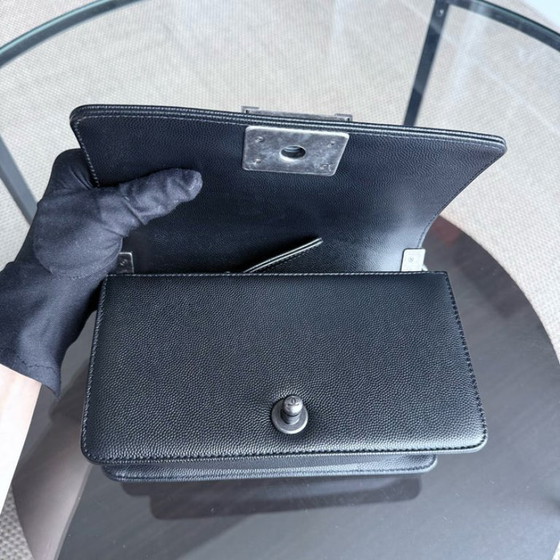 Image 1 of Chanel Boy Small - Caviar Quilted Black Ruthenium Silver Hardware