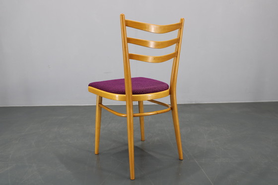 Image 1 of 1960s Set of Four Beech Dining Chairs, Czechoslovakia