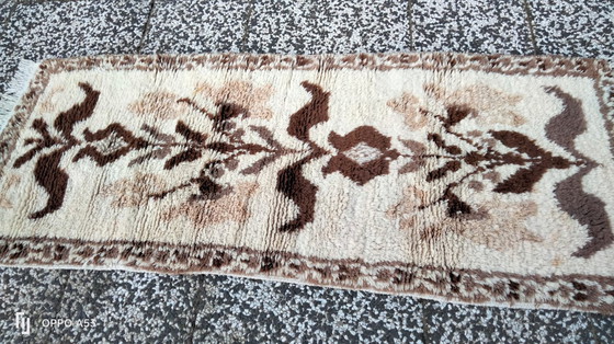 Image 1 of Handgeknoopt Berber kleed wol 204x80cm