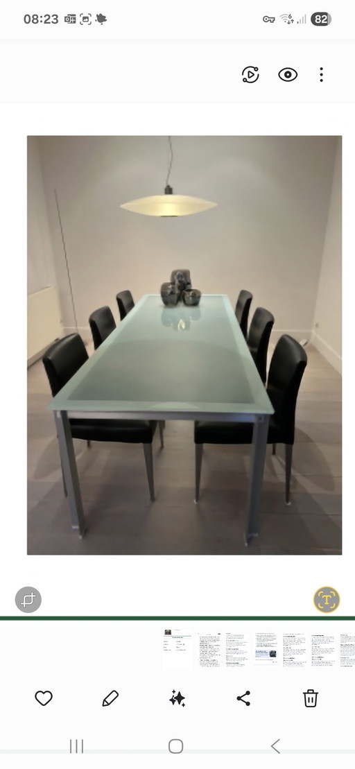 Table de salle à manger B&B Italia design P.Piva